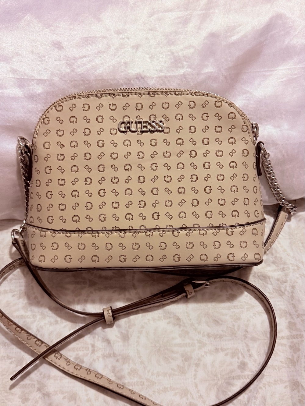 Guess Brown Wristlet Clutch with Branded Lining